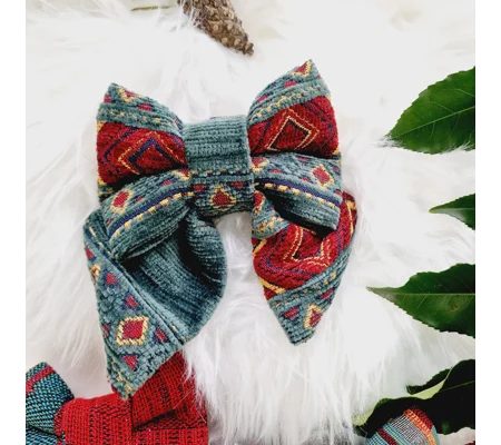 Red Turtle & Moss SAILOR Dog Bow Tie