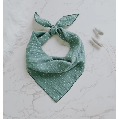 Green Reed Dots Dog Bandana Green Reed Dots Dog Bandana