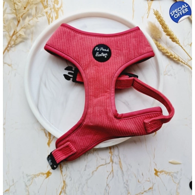 Rose Pink Cord Dog Harn..