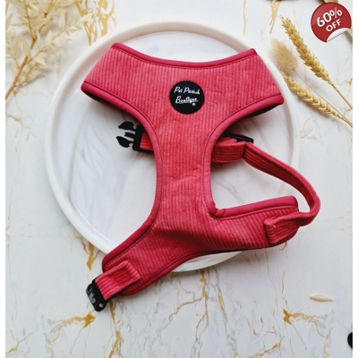 Rose Pink Cord Dog Harness Rose Pink Cord Dog Harness