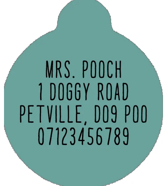 Rosie Rose Custom ID Dog Tag - NEW STYLE