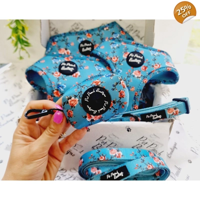 Rosie Rose Cornflower Blue Floral Poo Bag Holder Rosie Rose Cornflower Blue Floral Poo Bag Holder