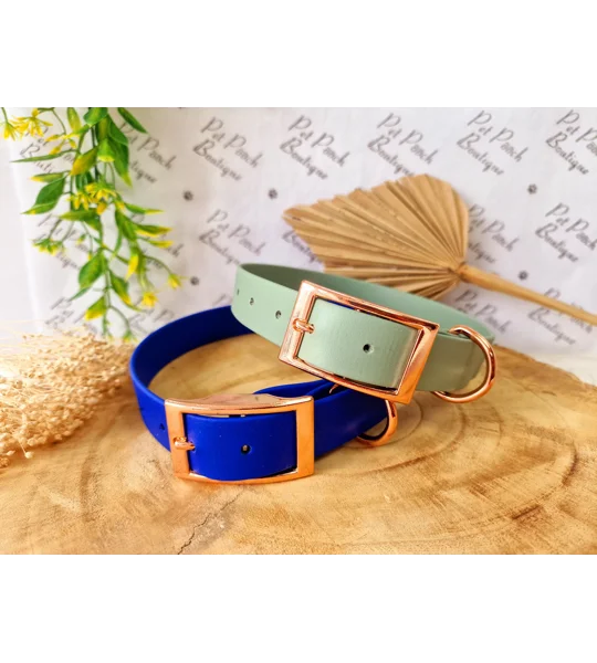 Sage Green Biothane Dog Collar - Optional Fittings
