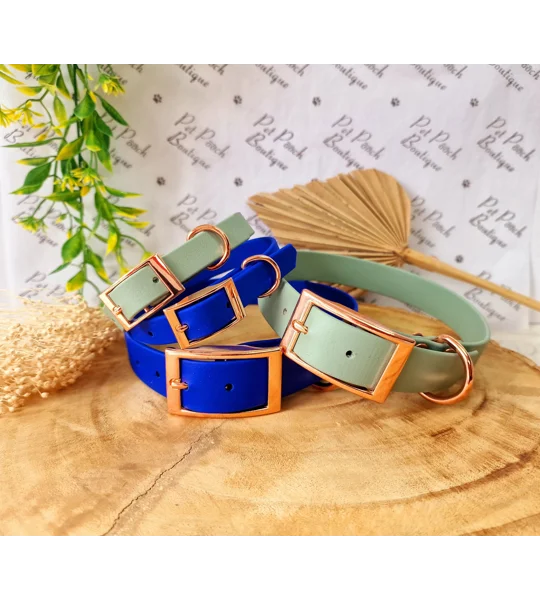 Sage Green Biothane Dog Collar - Optional Fittings