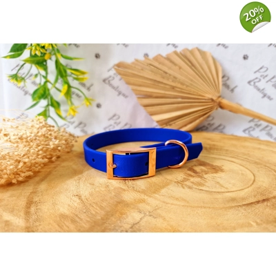 Royal Blue Biothane Dog Collar - Optional Fittings