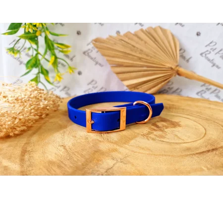 Royal Blue Biothane Dog Collar - Optional Fittings