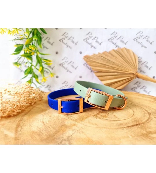Sage Green Biothane Dog Collar - Optional Fittings