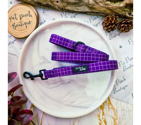 Royal Purple Patch Dog Lead - Reversible