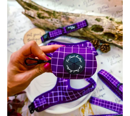 Royal Purple Patch Dog Poo Bag Holder