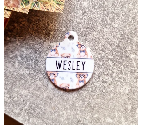 Rusty Bear Custom ID Dog Tag - NEW STYLE