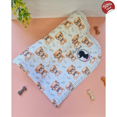 Rusty Bear Fleece Dog Blanket