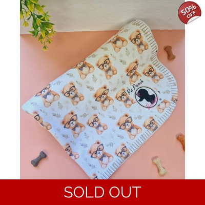 Rusty Bear Fleece Dog Blanket
