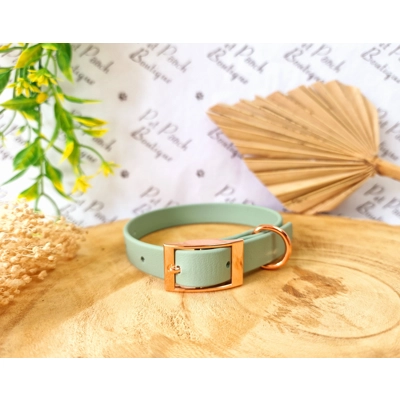 Sage Green Biothane Dog Collar - Optional Fittings