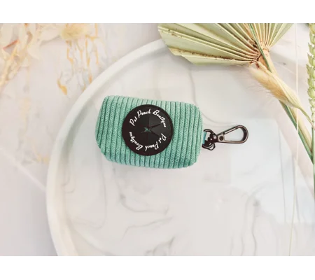 Sage Green Cord Dog Poo Bag Holder