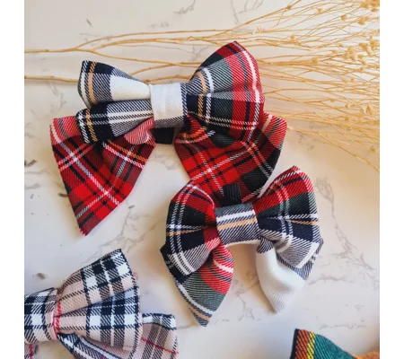 Alfies Plaid Tartan SAILOR Dog Bow Tie