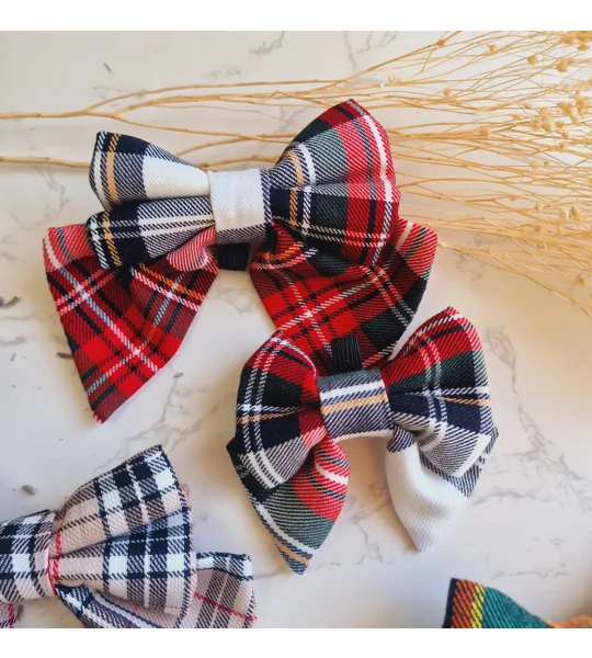 Alfies Plaid Tartan SAILOR Dog Bow Tie