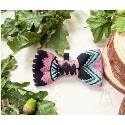 Purple Thunder Dog Bow Tie