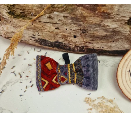 Ancient Grey Sunrise Dog Bow Tie