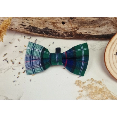 Highland Glen Green Plaid Dog Bow Tie