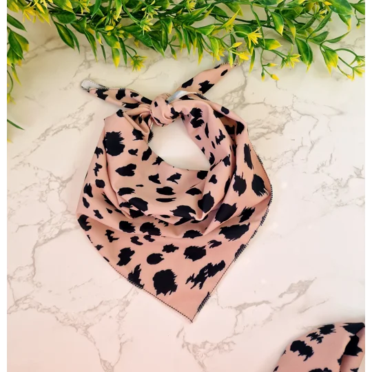 Polka Pup Noir Dog Bandana