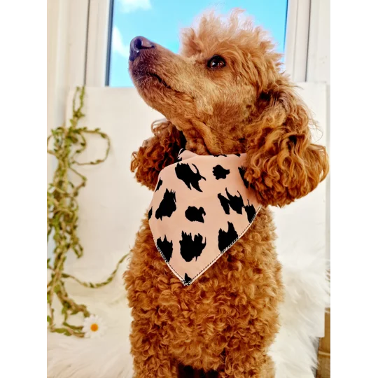 Polka Pup Noir Dog Bandana