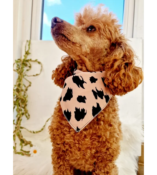 Polka Pup Noir Dog Bandana
