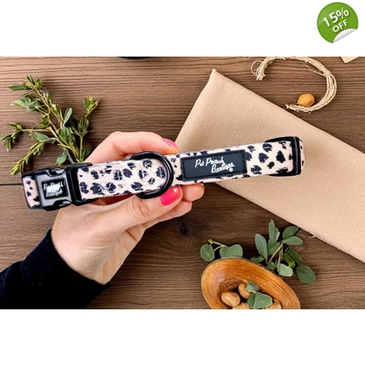 Polka Pup Noir Dog Collar Polka Pup Noir Dog Collar
