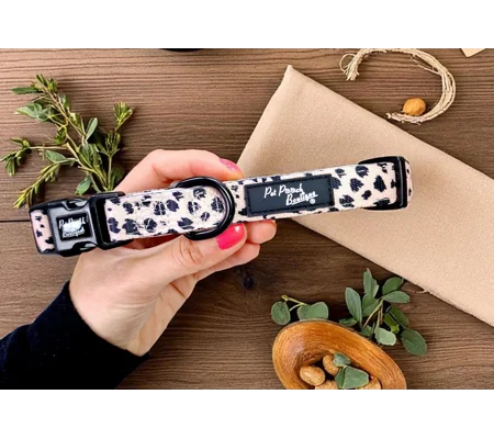Polka Pup Noir Dog Collar