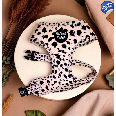 Polka Pup Noir Dog Harness