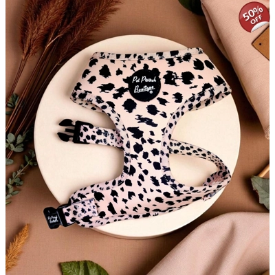 Polka Pup Noir Dog Harness