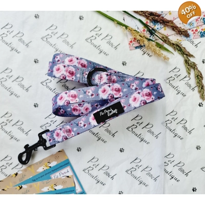 Secret Garden Floral Dog Lead - Reversible