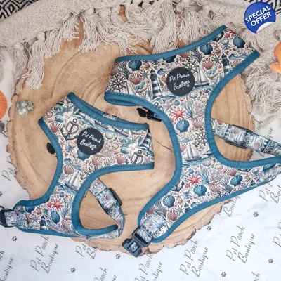 Shipwrecked Nautical Dog Harness