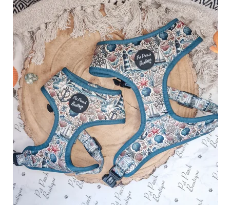 Shipwrecked Nautical Dog Harness