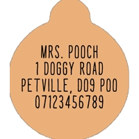 Spiced Honey Leopard Custom ID Dog Tag - NEW STYLE