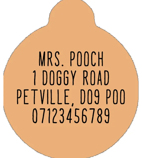 Spiced Honey Leopard Custom ID Dog Tag - NEW STYLE