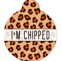 Spiced Honey Leopard Custom ID Dog Tag - NEW STYLE
