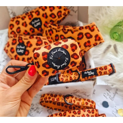 Spiced Honey Leopard Dog Poo Bag Holder Spiced Honey Leopard Dog Poo Bag Holder