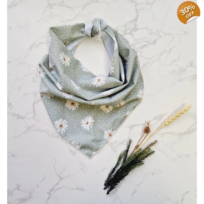 Pretty Little Pastel Green Daisies Dog Bandana Pretty Little Pastel Green Daisies Dog Bandana