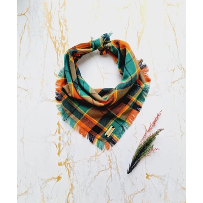 Frayed Squirrel Chaser Plaid Bandana - Scamps Frayed Squirrel Chaser Plaid Bandana - Scamps