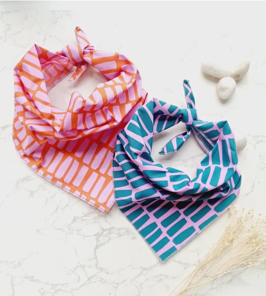 Palm Tree Pink Slice Dog Bandana