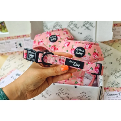Sunday Rose Floral Dog Collar- Optional Flower Accessory Sunday Rose Floral Dog Collar- Optional Flower Accessory