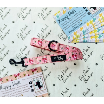 Sunday Rose Floral Dog Lead - Reversible Sunday Rose Floral Dog Lead - Reversible