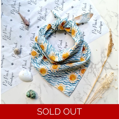 Sunny Waves Summer Dog Bandana Sunny Waves Summer Dog Bandana