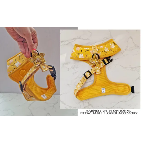 Sunshine Daisy Dog Harness - optional flower accessory