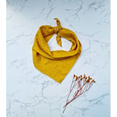 Sunshine Yellow & Gold Dog Bandana Sunshine Yellow & Gold Dog Bandana