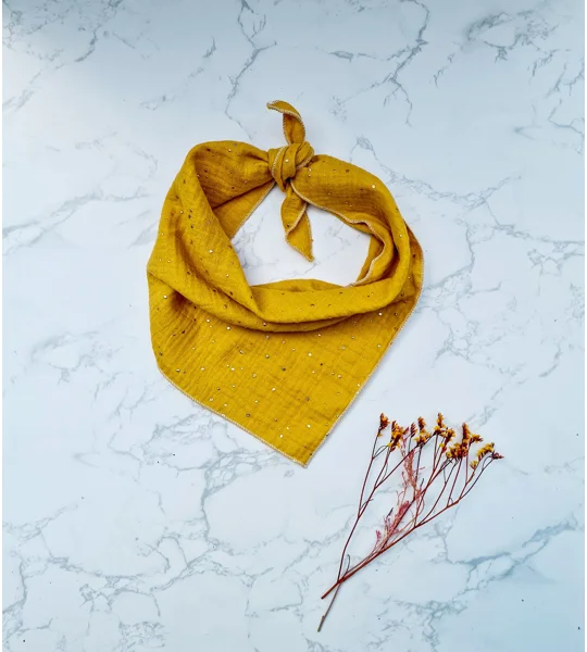 Sunshine Yellow & Gold Dog Bandana