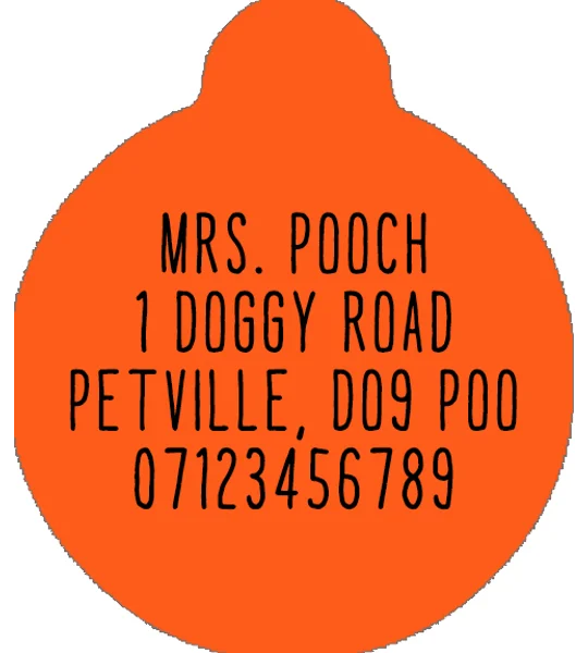 Sweet Marmalade Blossom Custom ID Dog Tag - NEW STYLE