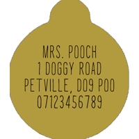 Vintage Yellow Buttercup Peonies Custom ID Dog Tag - NEW STYLE