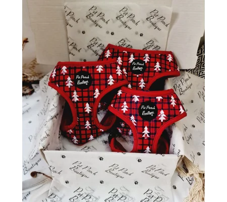 Winter Wonderland Dog Harness - optional bow tie accessory