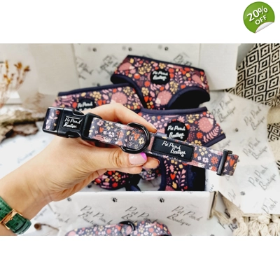 Woodland Hedgehog Dog Collar